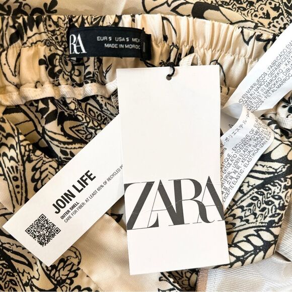 ZARA Multicolored Printed Wide Leg Pants NWT - Picture 12 of 14